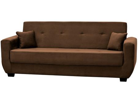 Imagem de Sofá-cama 4 Lugares Suede Reclinável