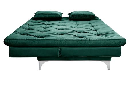 Imagem de Sofá Cama Áustria Reclinável em Suede - Essencial Estofados