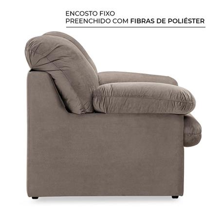 Imagem de Sofá-Cama Casal 2 Lugares Herval Andes, Animale Cinza, 155 cm