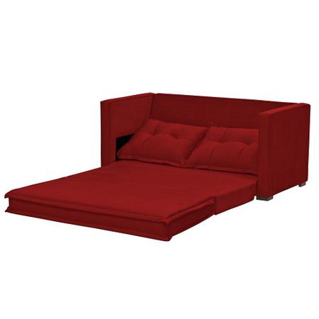 Imagem de Sofá Cama Casal Articulável 2 Lugares Londres Suede Vermelho - D'Monegatto