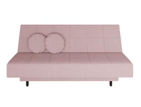 Imagem de Sofá-cama Dover Pé cônico 4 Lugares Suede Rosa Claro 180cm