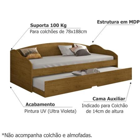 Imagem de Sofá Cama Funny Carvalho Rústico