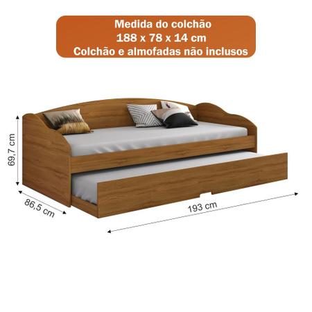 Imagem de Sofá Cama Funny Carvalho Rústico