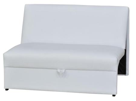 Imagem de Sofá Cama Malu - Tecido Sintético Branco