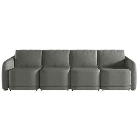 Sofá Cama Modulado Retrátil e Reclinável Decorativo Varsóvia 356cm Linho Cinza Chumbo G33 - Gran Belo Imagem de Sofá Cama Modulado Retrátil e Reclinável Decorativo Varsóvia 356cm Linho Cinza Chumbo G33 - Gran Belo