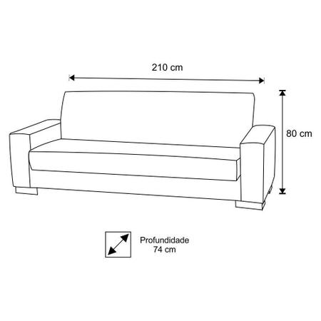 Imagem de Sofá Cama para Sala de Estar Lisboa com Botonê - Ibiza