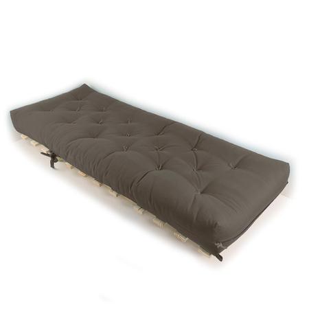 Imagem de Sofa Cama Solteiro Futon Dobrável Cinza