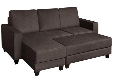 Imagem de Sofá Chaise 2 Lugares com Puff Madaloni