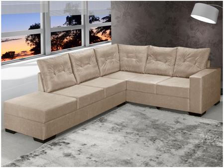 Imagem de Sofá de Canto Chaise 2 e 3 Lugares Suede