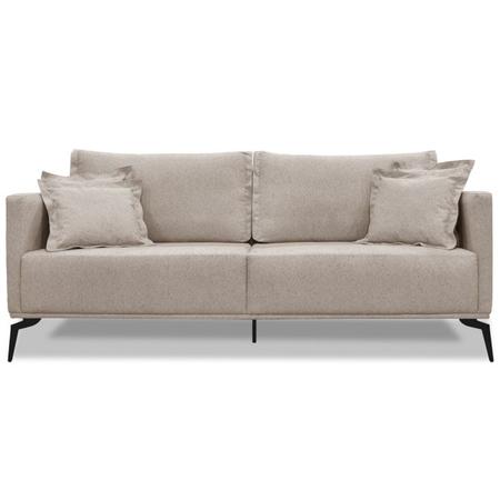 Imagem de Sofa Liv 3 Lugares 220cm Pes Aço Linho 234 Areia Ezz