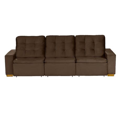 Sofá Manaus Modular 6 Lugares 3.05 MT Retrátil e Reclinável Veludo Nobre Sofatec Imagem de Sofá Manaus Modular 6 Lugares 3.05 MT Retrátil e Reclinável Veludo Nobre Sofatec