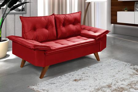 Imagem de Sofa Namoradera Bariloche 2 Lugares em Suede + Duas Banqueta