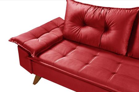 Imagem de Sofa Namoradera Bariloche 2 Lugares em Suede + Duas Banqueta