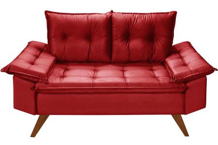 Imagem de Sofa Namoradera Bariloche 2 Lugares em Suede + Duas Banqueta