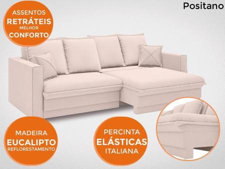 Imagem de Sofá Opium 1,80m sem caixa, Retrátil e Reclinável Velosuede Areia - NETSOFAS