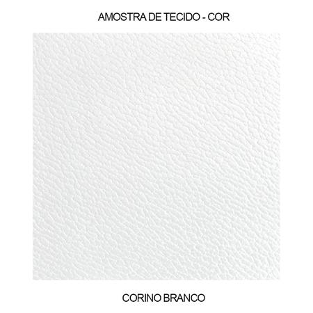 Imagem de Sofá Ravena material sintético Branco Base Retrô 3 Lugares - Premium