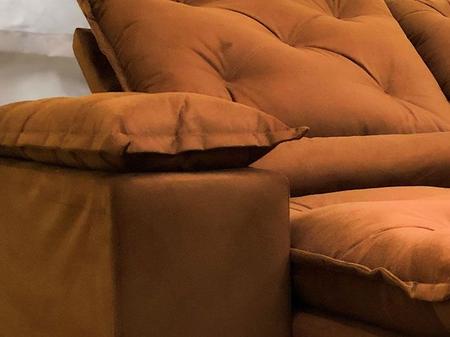 Imagem de Sofá Retrátil e Reclinável 2,20m em Tecido Veludão C/ Pillow nos Braços Athenas