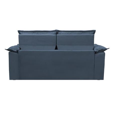 Imagem de Sofá Retrátil e Reclinável Cama inBox Compact 1,50m Tecido Suede Velusoft Azul