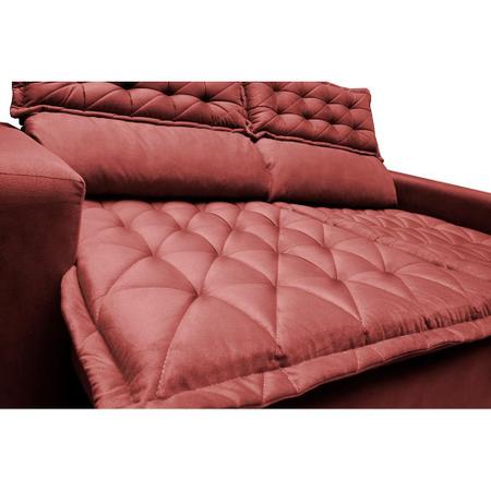 Imagem de Sofá Retrátil e Reclinável Cama inBox Slim 1,50m Tecido Suede Velusoft Vermelho