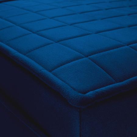 Imagem de Sofá Retrátil Reclinável 2 lugares com molas 1,80m Quantum Suede Velut Azul - King House