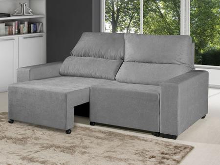 Imagem de Sofá Retrátil Reclinável 3 Lugares Suede Elegance