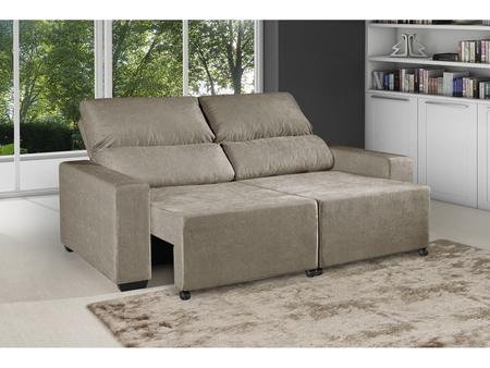 Imagem de Sofá Retrátil Reclinável 3 Lugares Suede Elegance