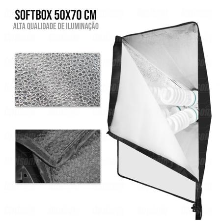 Imagem de Softbox 50x70 Cm Com 4 Lâmpadas 180w 220v