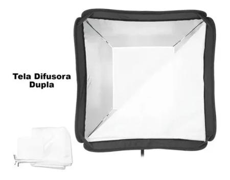 Imagem de Softbox Greika 60x60cm Suporte Bracket Flash Speedlite