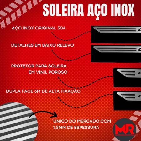 Imagem de Soleira Inox Proteção Porta Yaris 2020 2021 2022 2023 2024