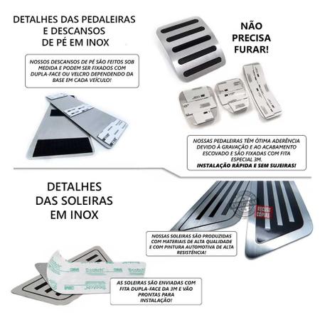 Imagem de Soleira Pedaleira Descanso S10 2012 / 2016 Manual Preto AR