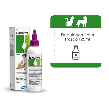 Imagem de Solução Para Higiene de Ouvido de Cães Gatos Surosolve 125ml