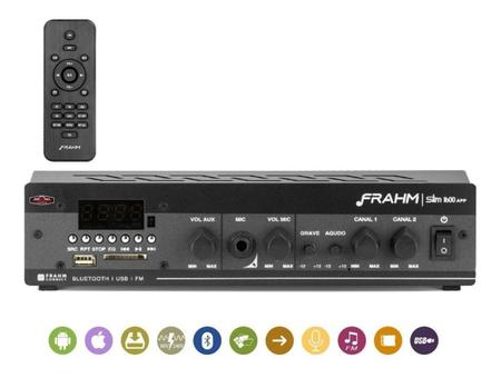 Imagem de Som Ambiente Frahm Slim 1600 Bluetooth + 4 Caixas Ps200 Plus