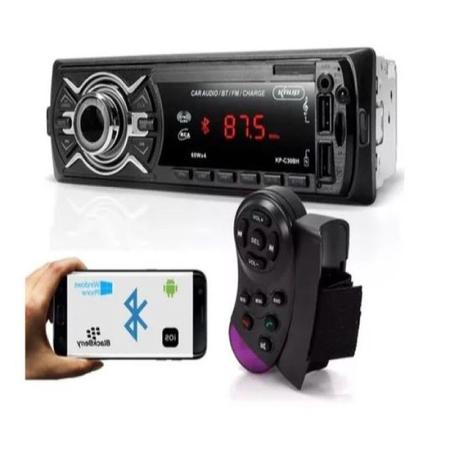 Imagem de Som automotivo bluetooth auto radio som carro kp-c30bh