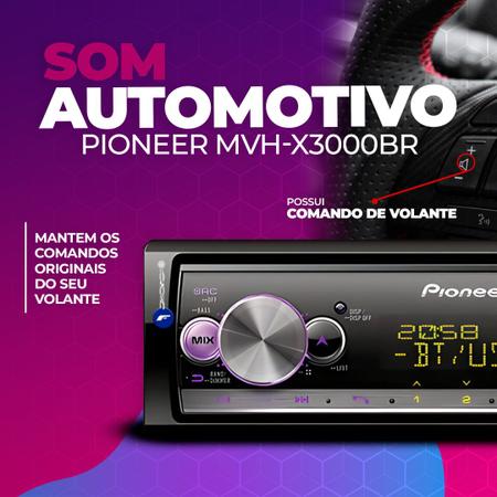 Imagem de Som Automotivo Pioneer Bluetooth Usb Radio Sem Toca Cd Atende Ligação Com Controle Remoto