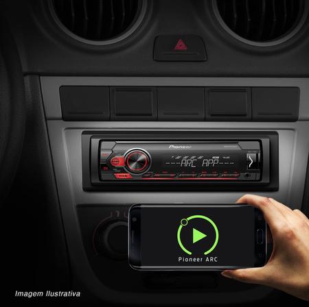 Imagem de Som Automotivo Pioneer MVH-S118UI MP3 Player 1 Din Android Iphone Media Receiver Mixtrax Spotify