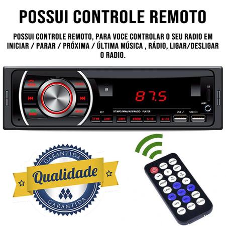 Imagem de som de carro com bluetooth aparelho mp3 player Espelhamento Chamadas Usb Sd auto radio Fm