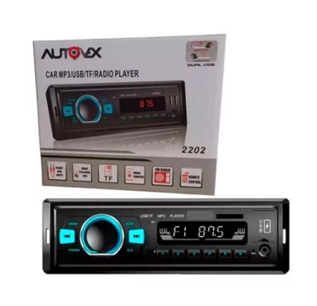 Imagem de Som Radio Automotivo Mp3 Player 2202 Buetooth Aux Dual Usb