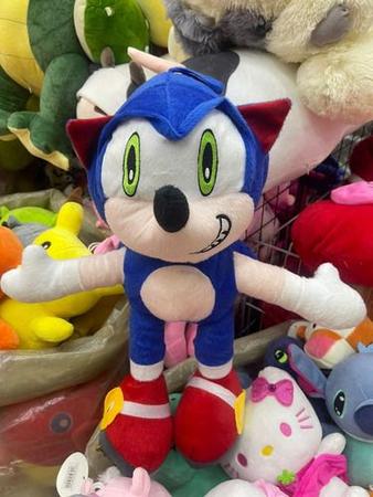 Boneco Sonic de pelúcia Gigante 80 cm - Sonicão