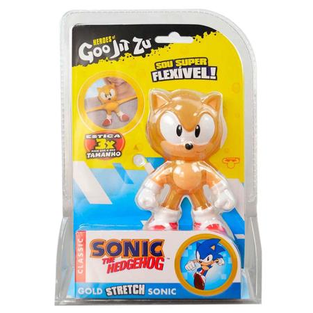 Sonic Elástico Brinquedo Estica Classico 13cm - Dourado - Shop Macrozao