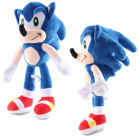 Pelúcia Sonic Azul 30 Cm Com Som