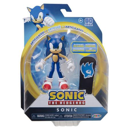 Boneco Sonic 28cm Filme 2020 Articulado Sega Coleção Caixa em