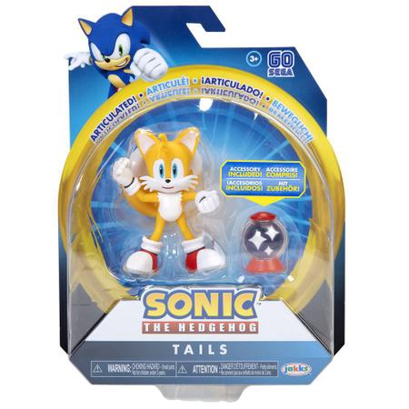 Boneco Tails Sonic 2 Articulado Com Acessorio - Jakks