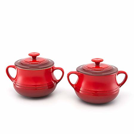 Imagem de Sopeira Pequena Cerâmica 500 ml 2 Peças Vermelho Le Creuset