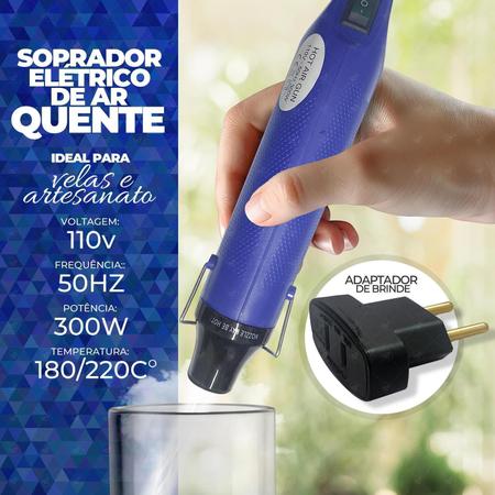 Imagem de Soprador De Ar Quente Elétrico Portátil + Adaptador Tomada