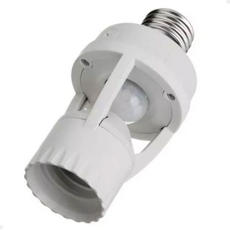 Imagem de Soquete para Lâmpada com Sensor de Movimento Presença e Fotocélula E27 Bocal de Iluminação Acende de Noite