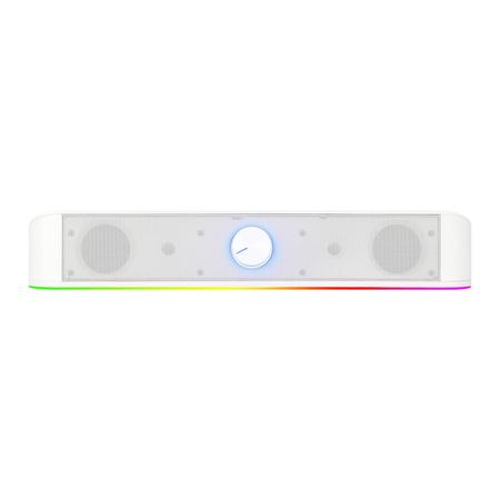 Imagem de Soundbar Gamer Redragon Adiemus RGB 6W RMS RGB USB 150Hz Branco