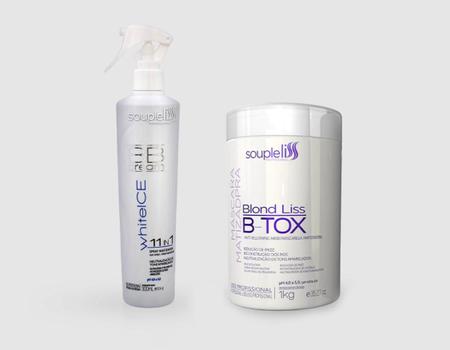 SoupleLiss Kit B-Tox Blond 1kg +BB Cream Blond 300ml Imagem de SoupleLiss Kit B-Tox Blond 1kg +BB Cream Blond 300ml