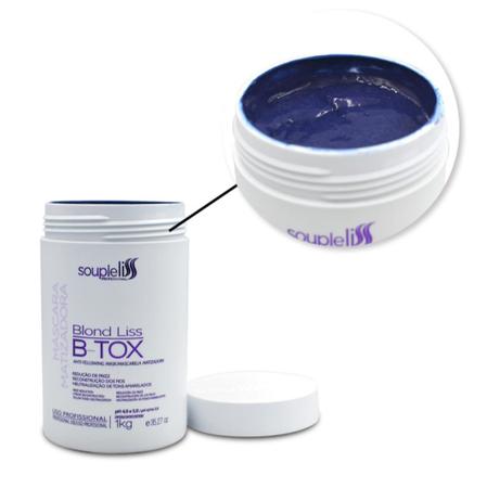 SoupleLiss Kit B-Tox Blond 1kg +BB Cream Blond 300ml Imagem de SoupleLiss Kit B-Tox Blond 1kg +BB Cream Blond 300ml