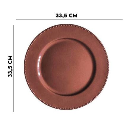 Imagem de Sousplat em Plástico Redondo Bronze BTC 33,5cm