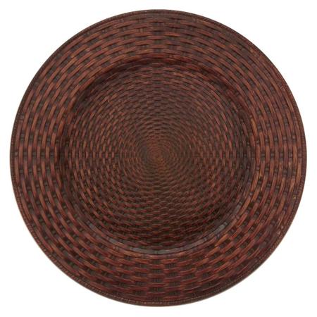 Imagem de Sousplat Redondo Rattan Bronze 33 cm Mimo Style